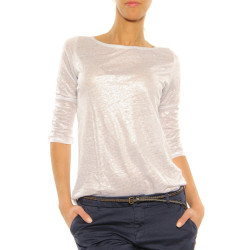 T-Shirt Majestic Filatures silver
